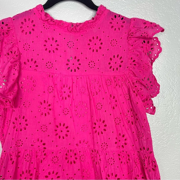 Ryan Michelle hot pint tiered lace dress sz L - Picture 3 of 5
